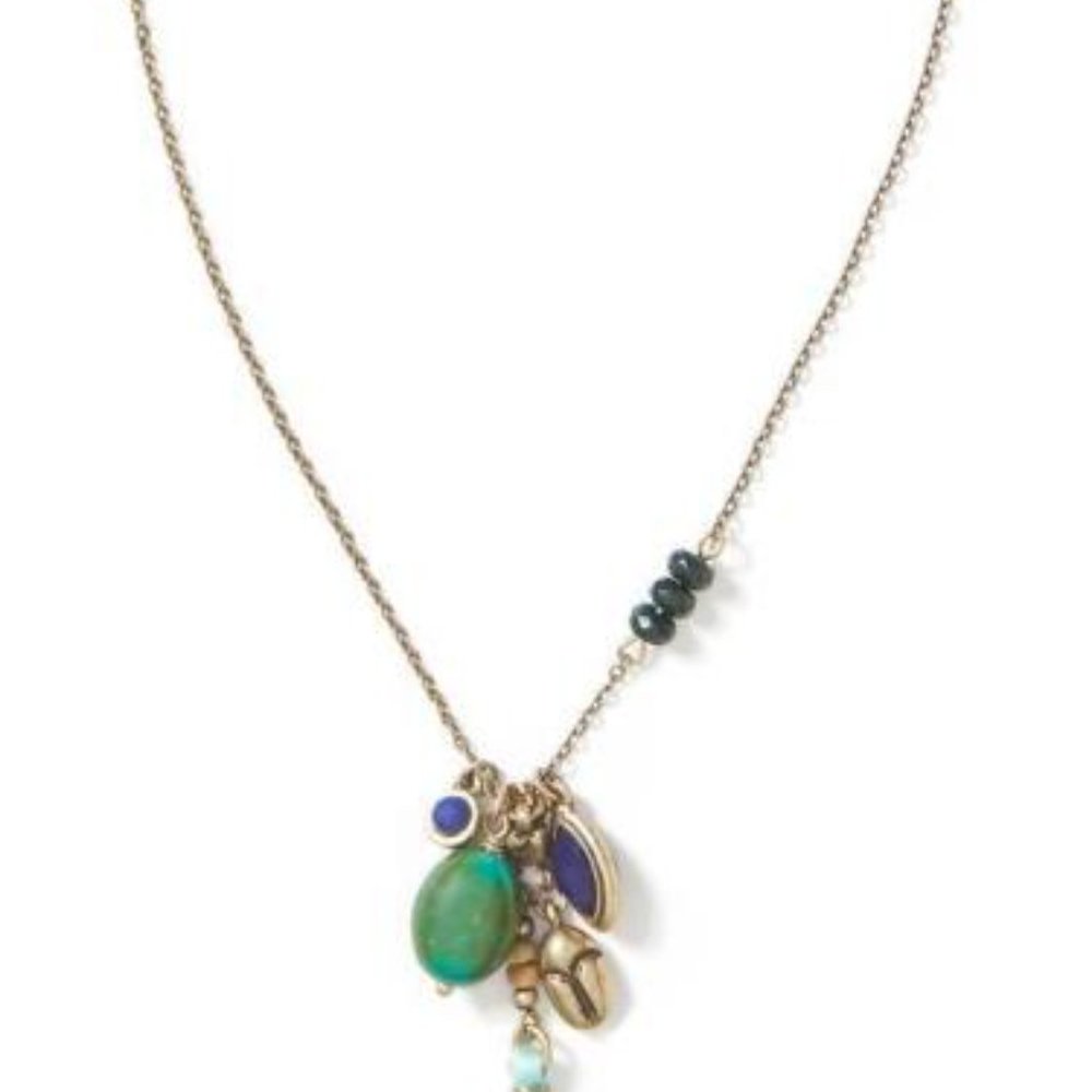 Banana Republic Red and Green tassel Pendant Necklace NWT 45 Each Set of 2 - Picture 2 of 8